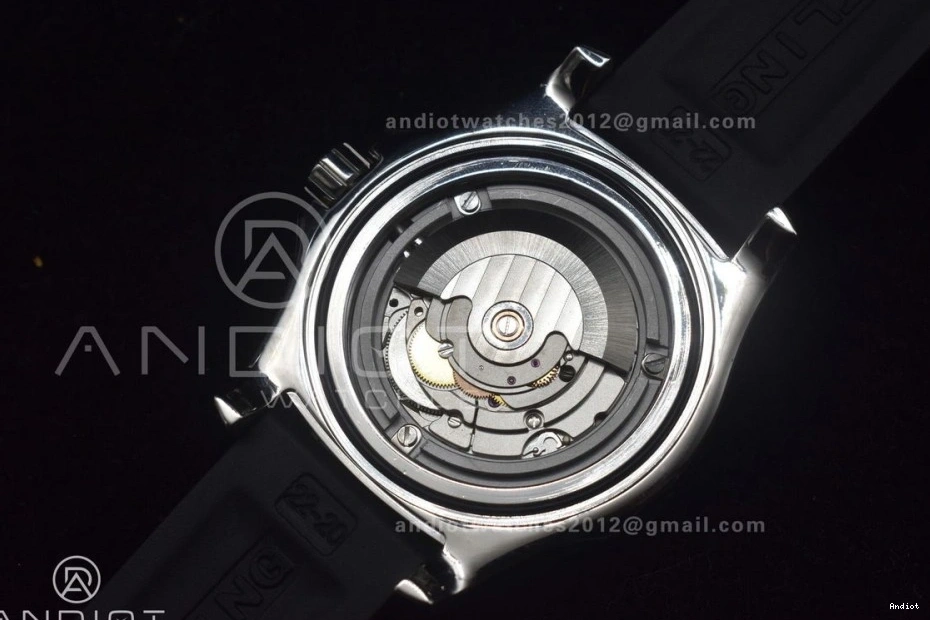Bezel Orange Dial Superocean Automatic 44 TF A2824 Black Edition Rubber On Strap Best 1:1 Black 0511